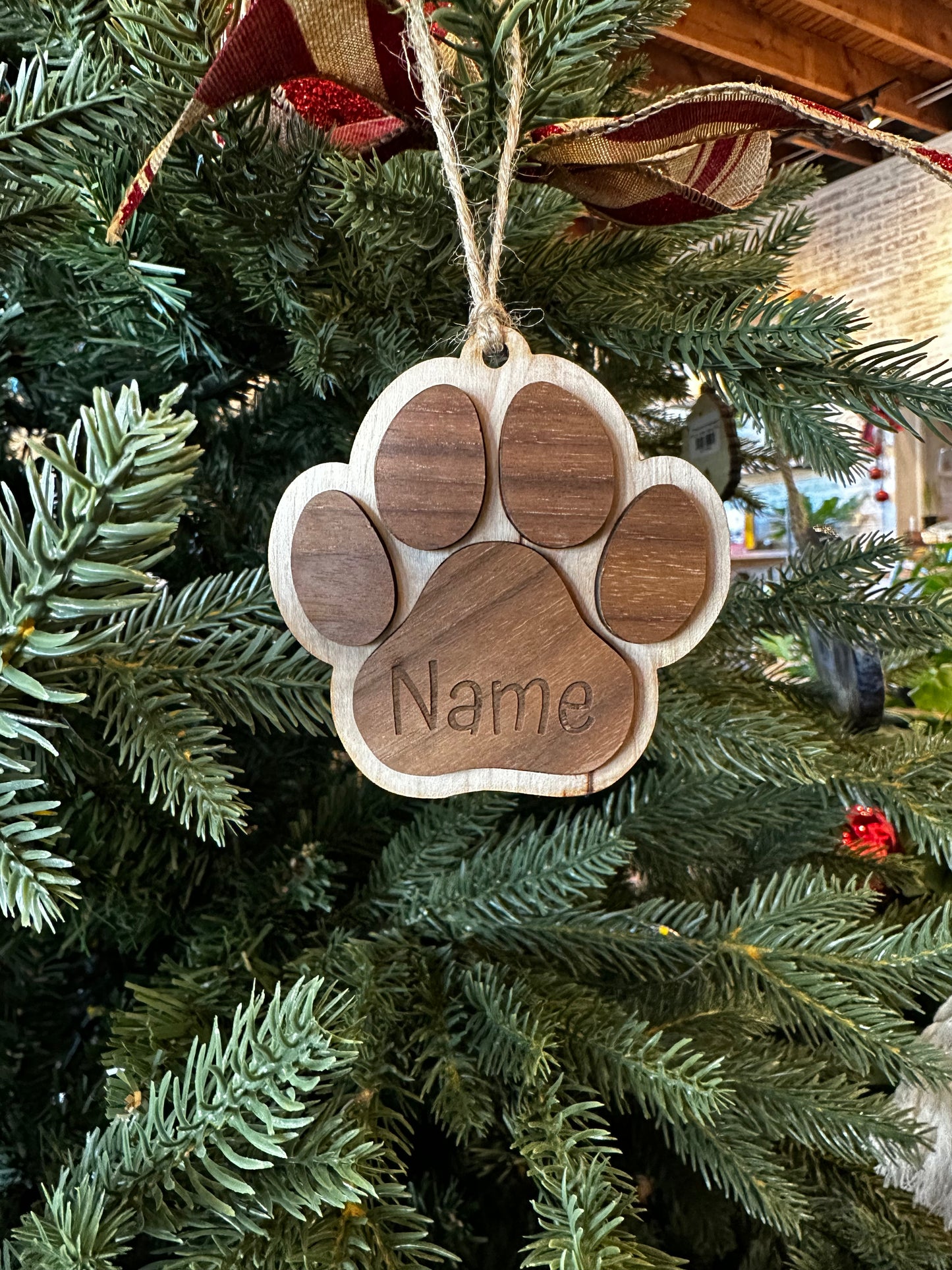 Custom Paw Ornament