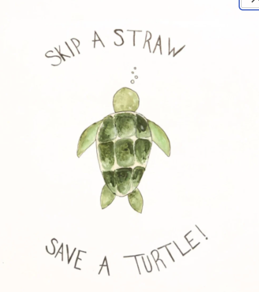 Skip A Straw Sticker