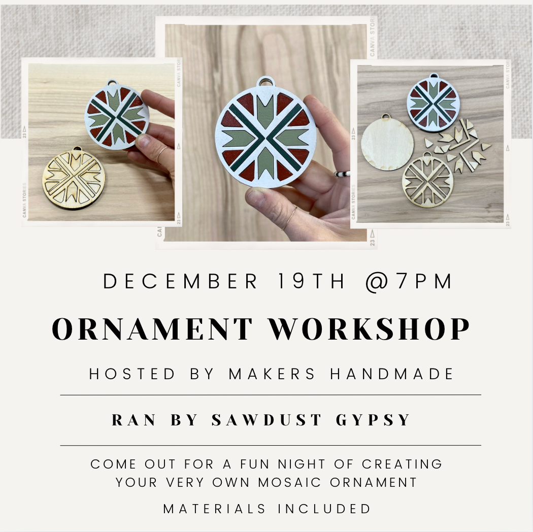 Mosaic Ornament Workshop 12/19
