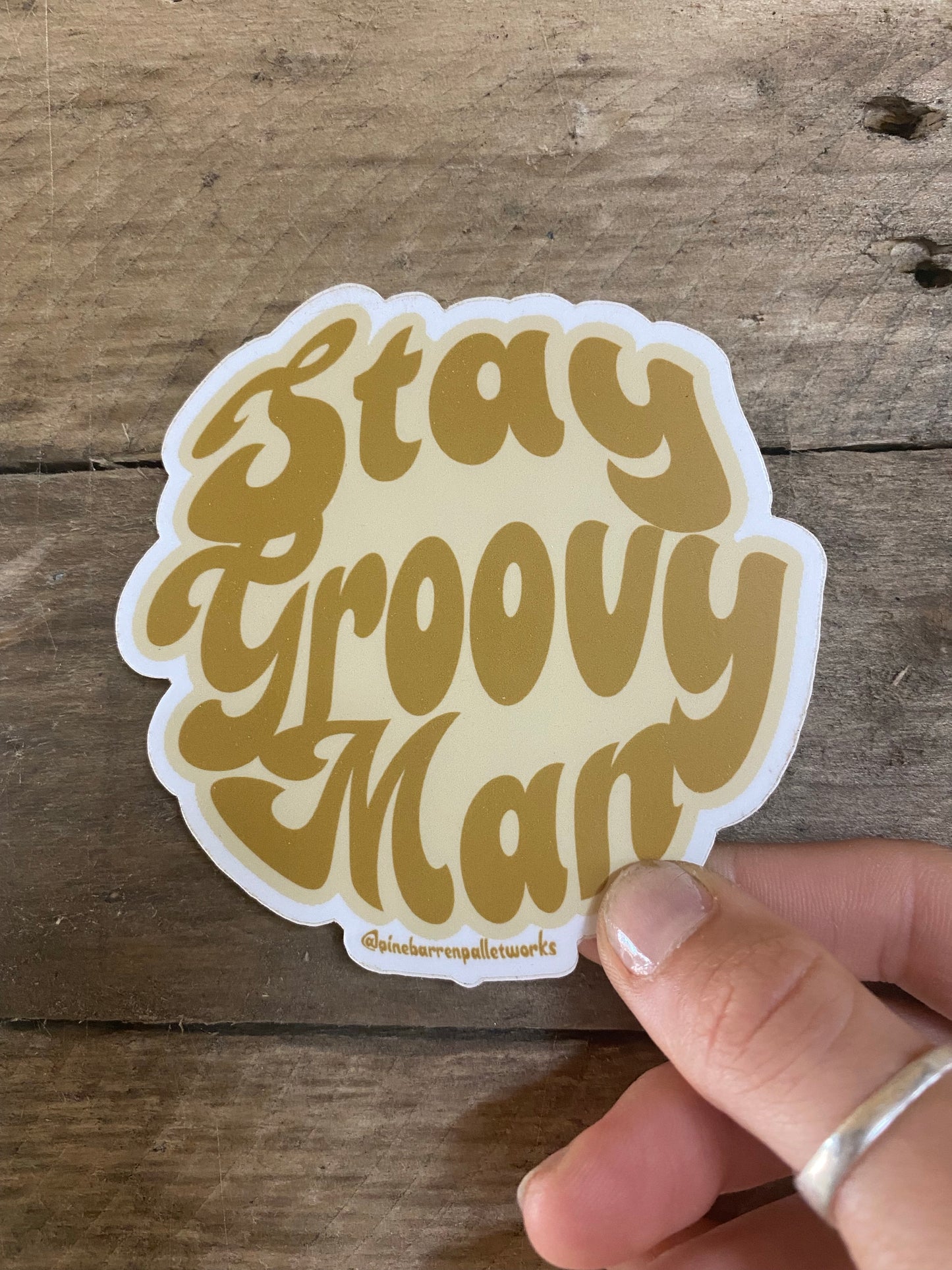 Stay Groovy Man Sticker