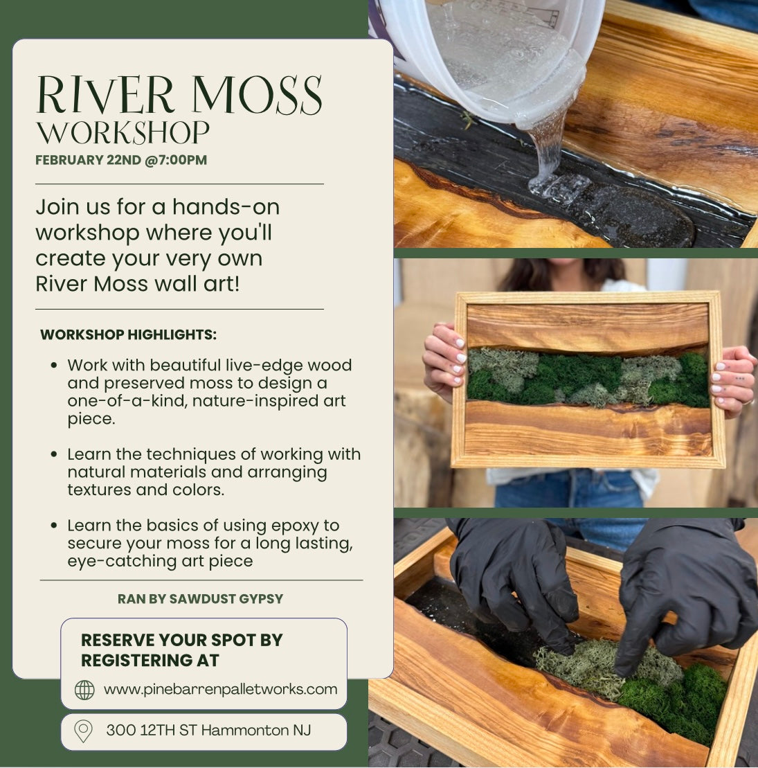 River Moss Workshop 02/22