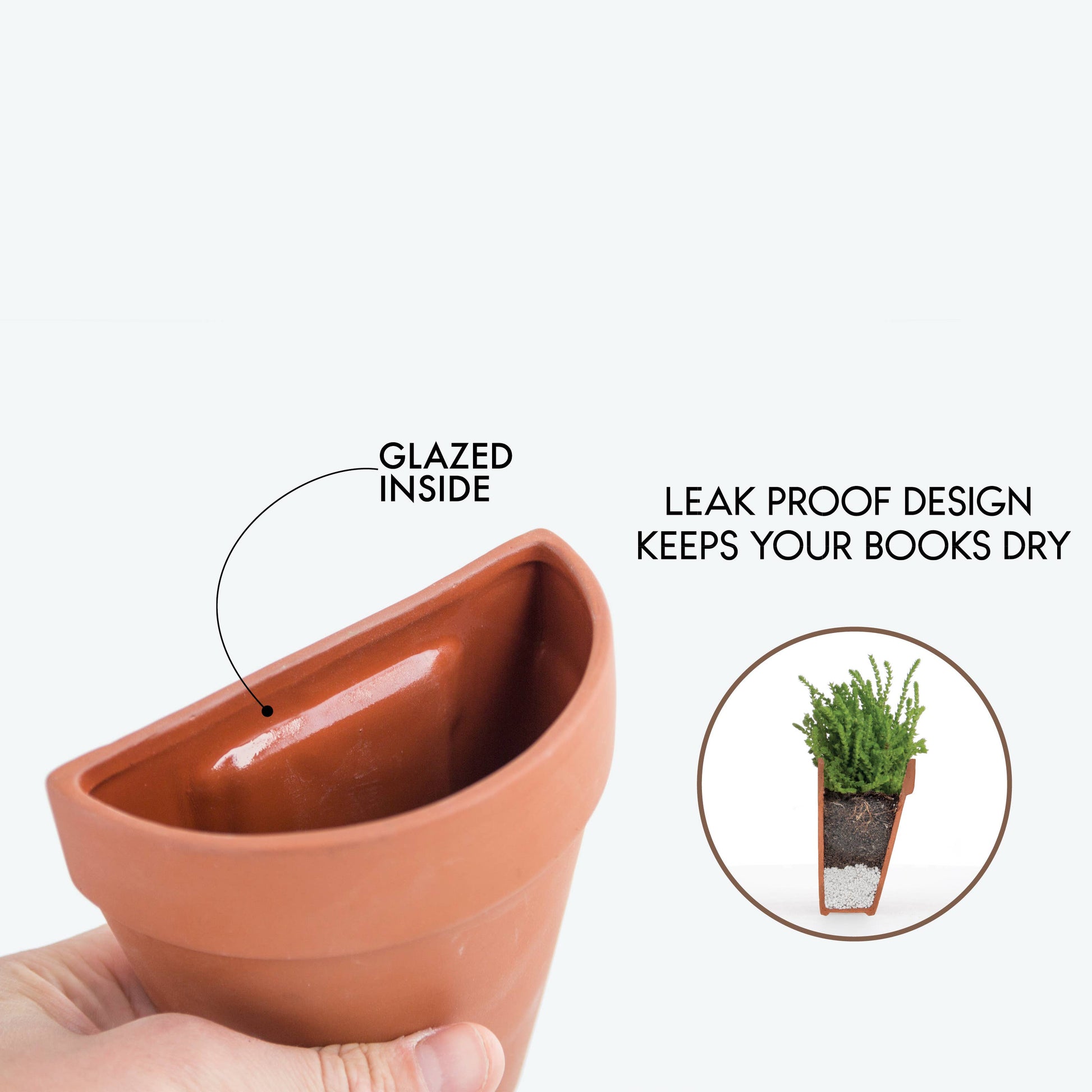 plant pot bookends Plant Pot Bookends – Pine Barren Pallet Works LLC