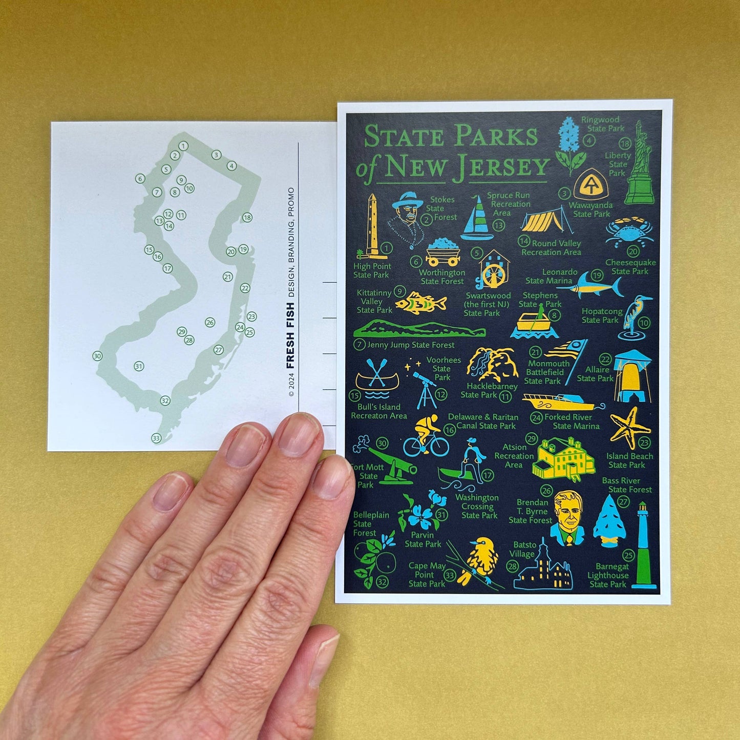 NJ State Parks Postcard