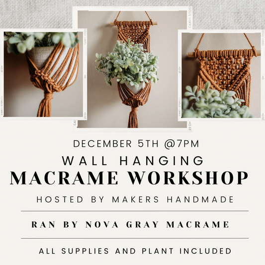 Wall Hanging Macrame Class 12/5