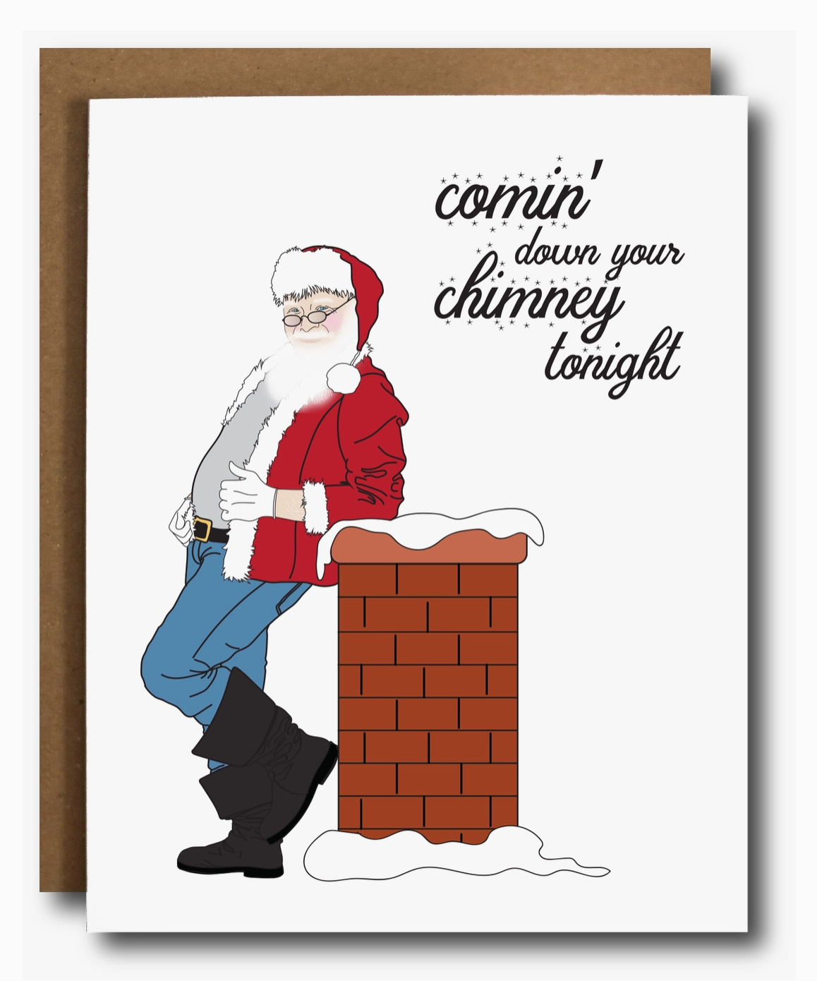 Casual Santa Christmas Card