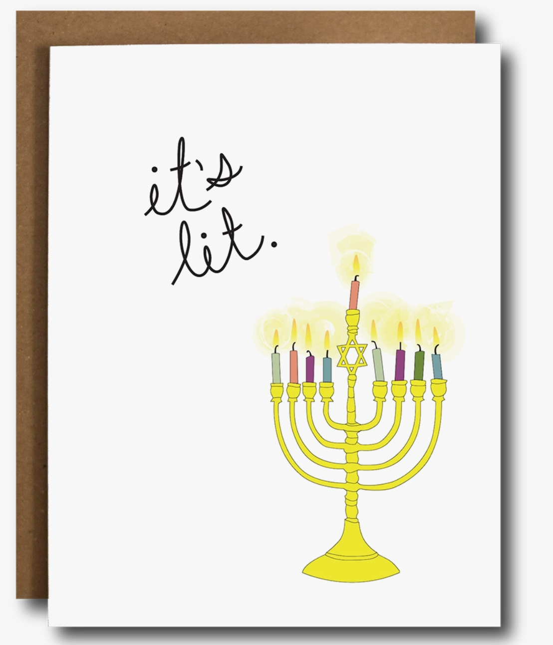 Hanukkah Card It’s Lit Menorah