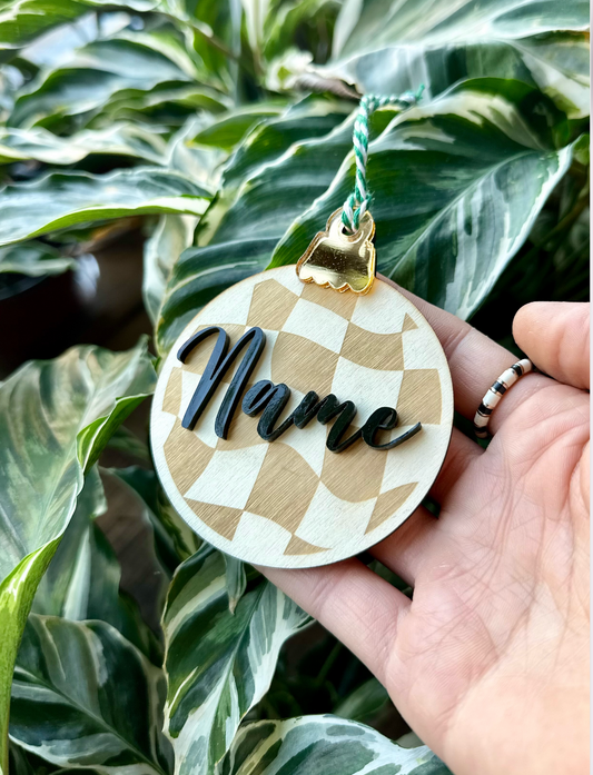 Custom Checkered Ornament